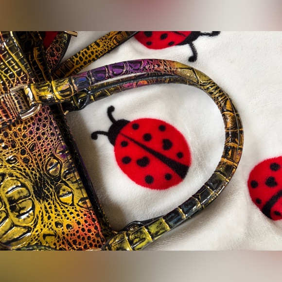 Brahmin Small Ashlee Satchel in Neon Lights Rtl $315 offering at 37% off retail - Picture 7 of 11